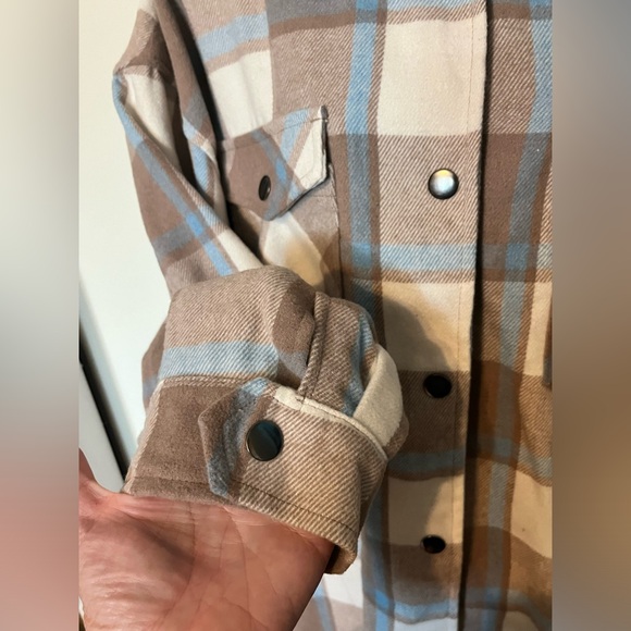 HFX Ladies’ Shirt Jacket Relaxed Fit Warm Shell Blue/Tan Large Sz XL - Picture 6 of 16